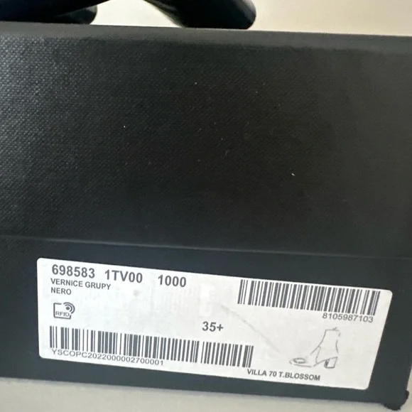 Saint Laurent Black Patent Leather Heeled Ankle Boots - Picture 8 of 9